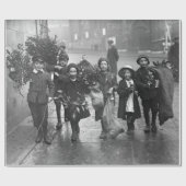 Vintage Kerst Wrapping Papier MISTLETOE (Vlak)