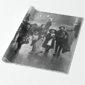 Vintage Kerst Wrapping Papier MISTLETOE (Uitgerold)