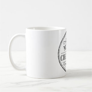 vintage kerst zwart en wit mok