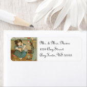 Vintage kerstAdresetiketten Etiket (Insitu)