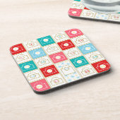 Vintage-kerstadvent-agenda Bier Onderzetter (Linkerzijde)