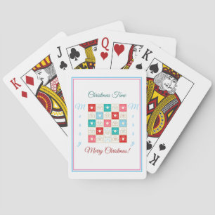 Vintage-kerstadvent-agenda Pokerkaarten