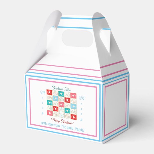 Vintage-kerstadvertentie-agenda  bedankdoosjes (Voorkant Zijde)