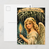 Vintage KerstAngel Briefkaart (Voorkant / Achterkant)