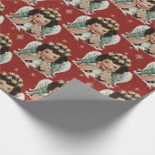 Vintage KerstAngel Cadeaupapier (Hoek)