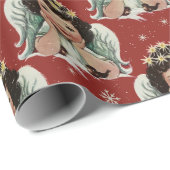 Vintage KerstAngel Cadeaupapier (Rol Hoek)