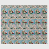 Vintage KerstAngel Cadeaupapier (Vlak)