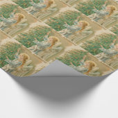 Vintage KerstAngel Cadeaupapier (Hoek)