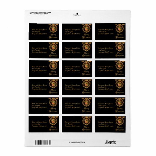 Vintage KerstAngel Etiket (Full Sheet)