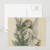 Vintage KerstAngel Feestdagenkaart (Voorkant / Achterkant)