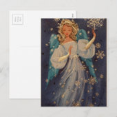 Vintage KerstAngel Feestdagenkaart (Voorkant / Achterkant)