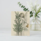 Vintage KerstAngel Feestdagenkaart (Staand voorkant)