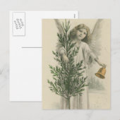 Vintage KerstAngel Feestdagenkaart (Voorkant / Achterkant)