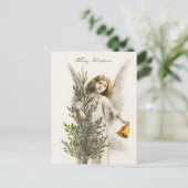 Vintage KerstAngel Feestdagenkaart (Staand voorkant)