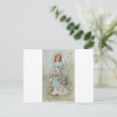 Vintage KerstAngel Feestdagenkaart (Staand voorkant)