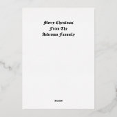 Vintage KerstAngel Folie Feestdagenkaart (Achterkant)