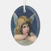 Vintage KerstAngel Glas Ornament (Voorkant links)