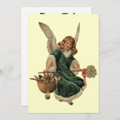 Vintage KerstAngel Kaart (Voorkant / Achterkant)