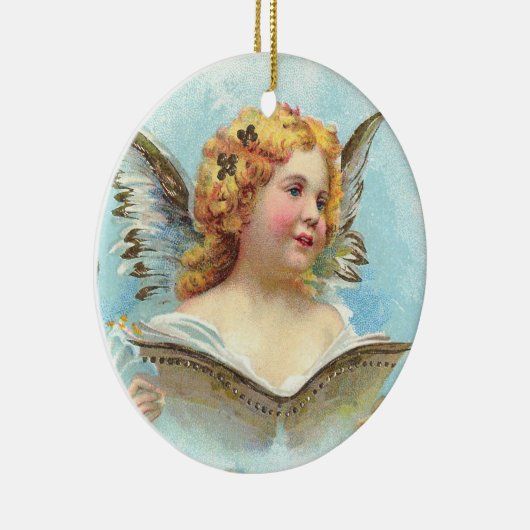 Vintage KerstAngel Keramisch Ornament (Rechts)