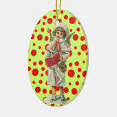 Vintage KerstAngel Keramisch Ornament (Links)
