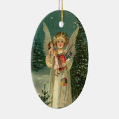 Vintage KerstAngel Keramisch Ornament (Rechts)