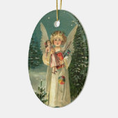 Vintage KerstAngel Keramisch Ornament (Links)