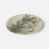 Vintage KerstAngel Papieren Bordje (Gekanteld)