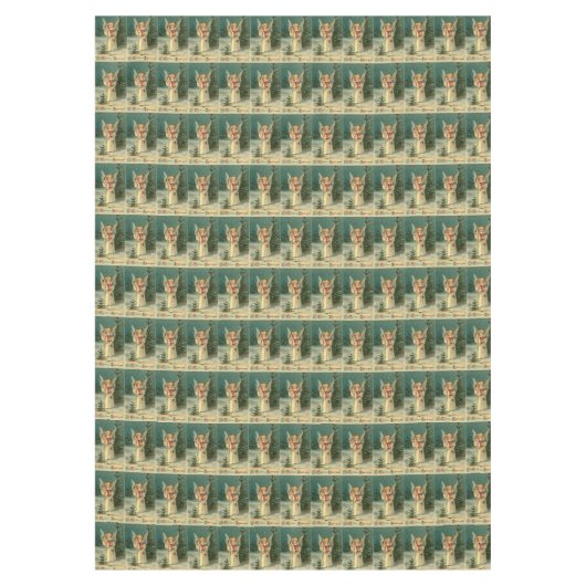 Vintage KerstAngel Tafelkleed (Voorkant)