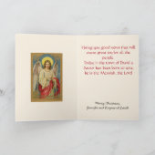 Vintage-kerstangel-Wenskaart Feestdagen Kaart (Binnen)