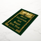 Vintage-kerstanie met Madonna en kind Folie Feestdagenkaart (Gedraaid)