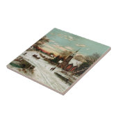 Vintage kerstavond 2 tegeltje (Zijkant)