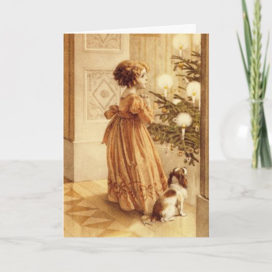 Vintage kerstavond - Kaart (Voorkant)