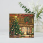 Vintage Kerstavond Kerstmis Groet Kaart (Staand voorkant)