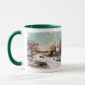 Vintage Kerstavond Koffie Mok (Links)