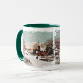 Vintage Kerstavond Koffie Mok (Voorkant links)