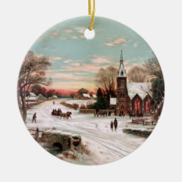 Vintage kerstavond Ornament