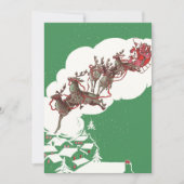 Vintage kerstavond retro sinterklaas uitnodiging (Voorkant)