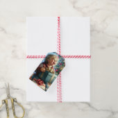 Vintage kerstavond vreugde aan en van cadeaulabel (Met Touw)