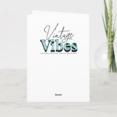 Vintage kerstavond vreugde gepersonaliseerd kaart (Achterkant)