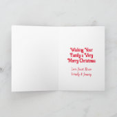 Vintage kerstavond vreugde gepersonaliseerd kaart (Binnen)