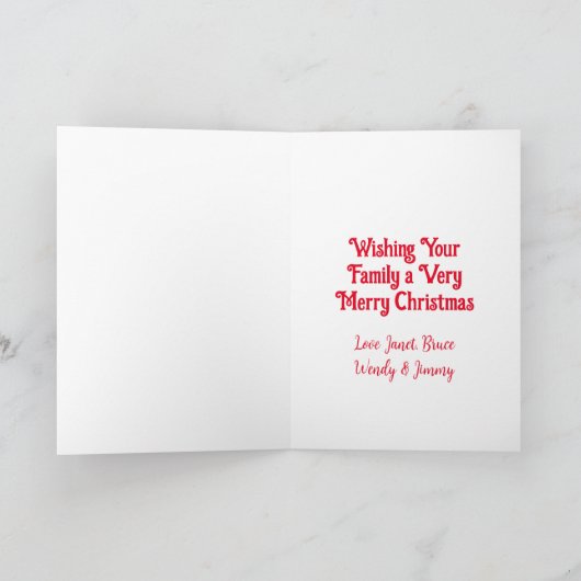 Vintage kerstavond vreugde gepersonaliseerd kaart (Binnen)