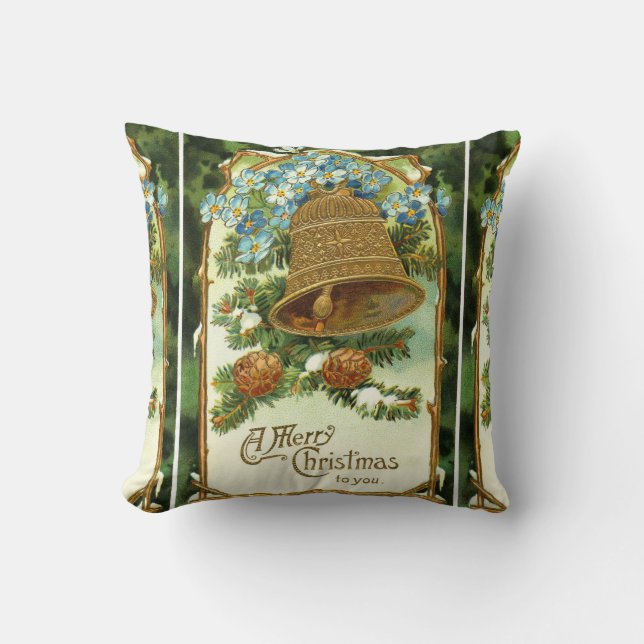 Vintage kerstbal en Pinecones Kussen (Voorkant)