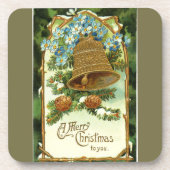 Vintage kerstbal en Pinecones Onderzetter (Voorkant)