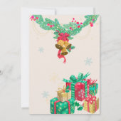 Vintage kerstballen nieuwjaarsfeest kaart (Achterkant)