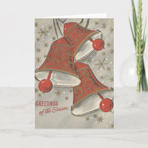 Vintage kerstballen op zilver feestdagen kaart