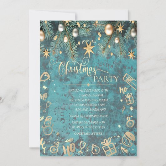 Vintage kerstballen, sterrenbedrijf kaart (Voorkant)