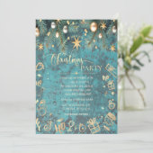 Vintage kerstballen, sterrenbedrijf kaart (Staand voorkant)