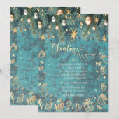 Vintage kerstballen, sterrenbedrijf kaart (Voorkant / Achterkant)