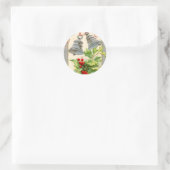 Vintage kerstbellen en Holly Stickers (Tas)