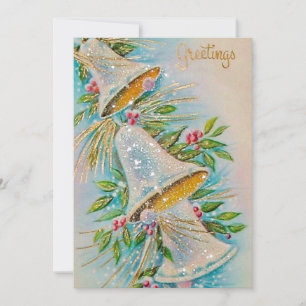 Vintage-kerstbellen Feestdagenkaart